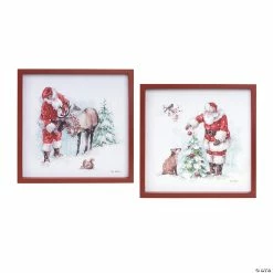 Hot Sale 😍 Melrose International Santa And Animal Frame (Set Of 2) 14In 🎁