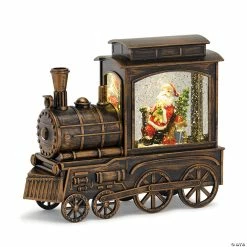 New 🥰 Melrose International Train Snow Globe with Santa 👍