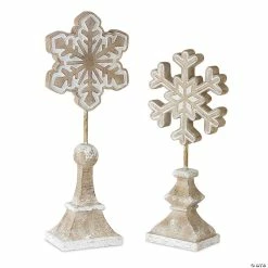 Best Pirce 👏 Melrose International Wooden Snowflake Tabletop Decor (Set of 2) 👍